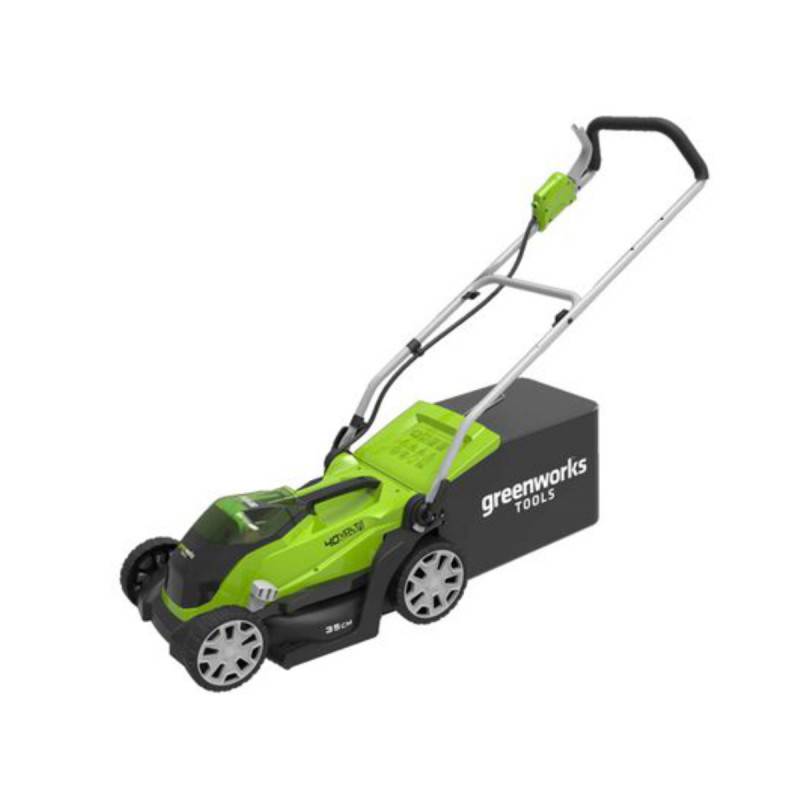 Greenworks - Tondeuse à gazon poussée 35cm 40V GREENWORKS - 2 Batteries 2,0Ah - Chargeur - G40LM35K2X - Image 2