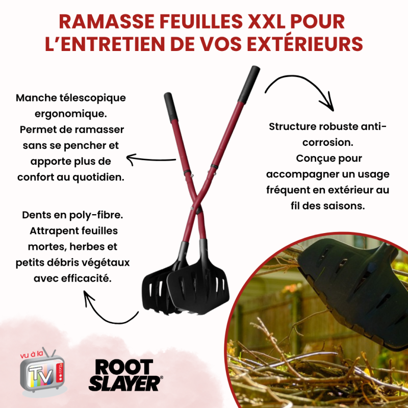 Pince Multifonctions Ramasse Feuilles XXL Rootslayer | Manche Télescopique Anti|Corrosion et Mâchoires en Poly|Fibre - VENTEO - Image 2