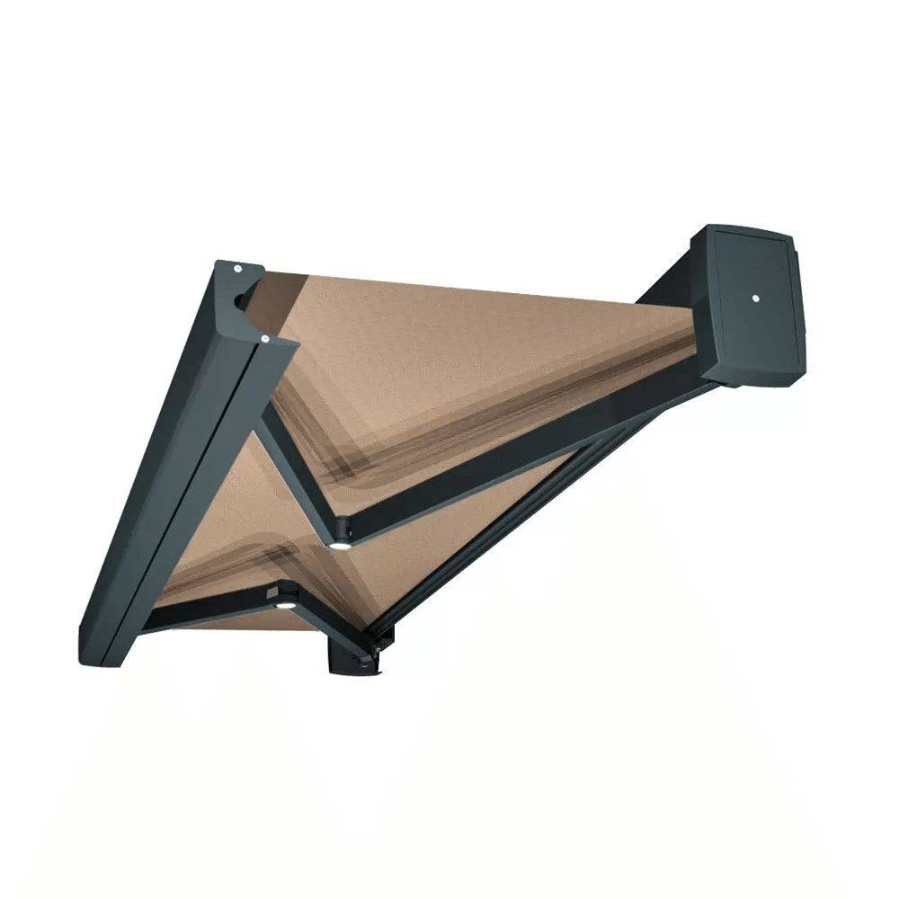 Intersun - Store banne coffre SOA 5,00x3,50 M (Manuelle - Gris Anthracite - Taupe) - INTERSUN - Image 1