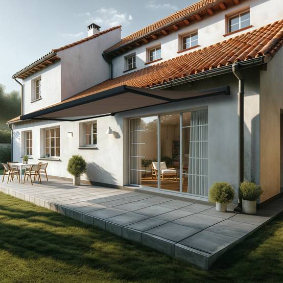 Intersun - Store banne coffre SOA 5,00x3,50 M (Manuelle - Gris Anthracite - Taupe) - INTERSUN - Image 2