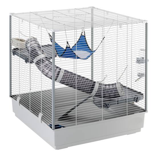 Ferplast - FERPLAST Cage pour Rongeurs FURET XL pour Furets, Chinchillas, en Métal, Accessoires inclus : Mangeoire, Abreuvoir, Coin WC, Hamac, Etagères, Echelle, - Image 8
