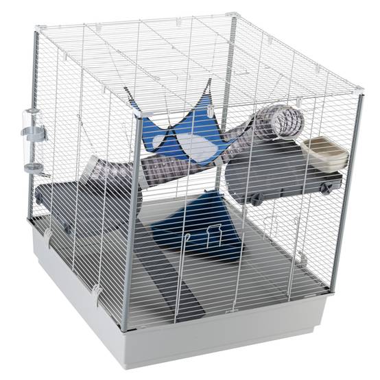 Ferplast - FERPLAST Cage pour Rongeurs FURET XL pour Furets, Chinchillas, en Métal, Accessoires inclus : Mangeoire, Abreuvoir, Coin WC, Hamac, Etagères, Echelle, - Image 7