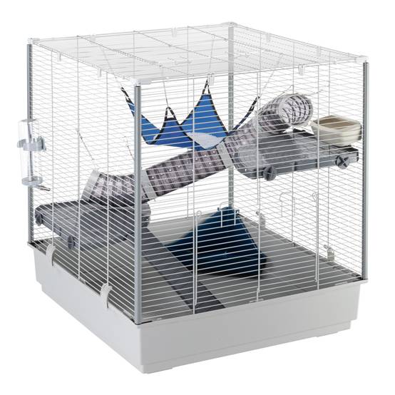 Ferplast - FERPLAST Cage pour Rongeurs FURET XL pour Furets, Chinchillas, en Métal, Accessoires inclus : Mangeoire, Abreuvoir, Coin WC, Hamac, Etagères, Echelle, - Image 5