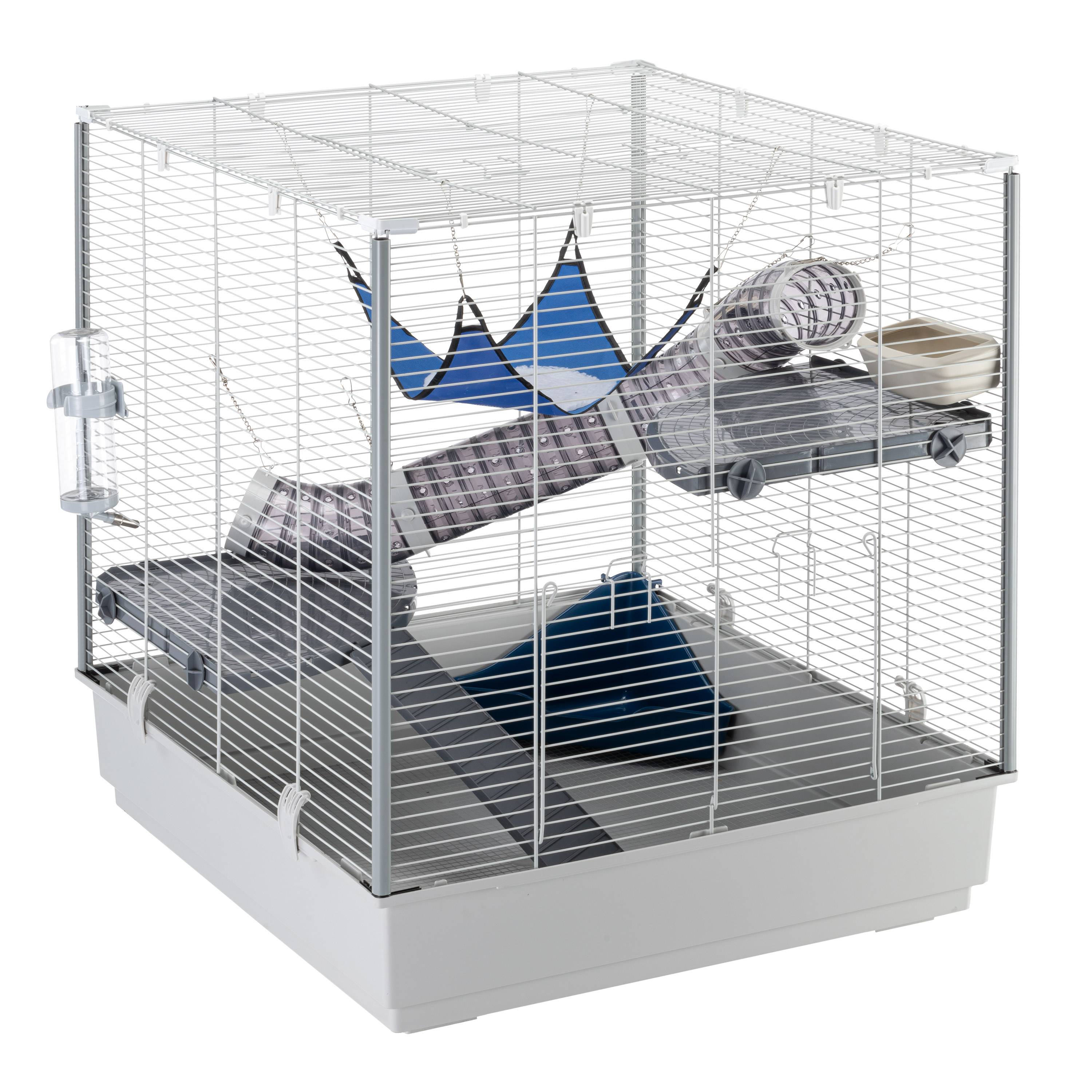 Ferplast - FERPLAST Cage pour Rongeurs FURET XL pour Furets, Chinchillas, en Métal, Accessoires inclus : Mangeoire, Abreuvoir, Coin WC, Hamac, Etagères, Echelle, - Image 5