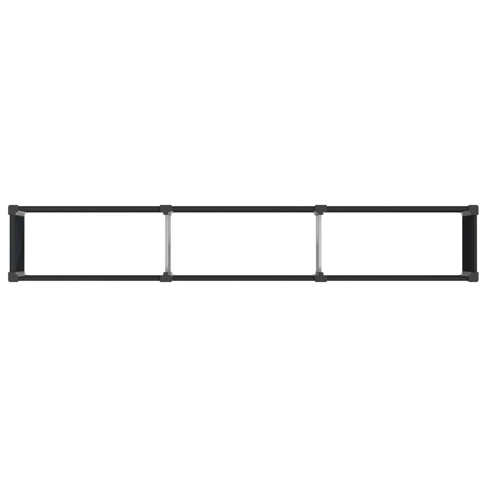 ComfortXL - Grand bac à fleurs composite aluminium pour potager extérieur fond ouvert noir 300x50x54cm - ComfortXL Outdoor Living - Image 5
