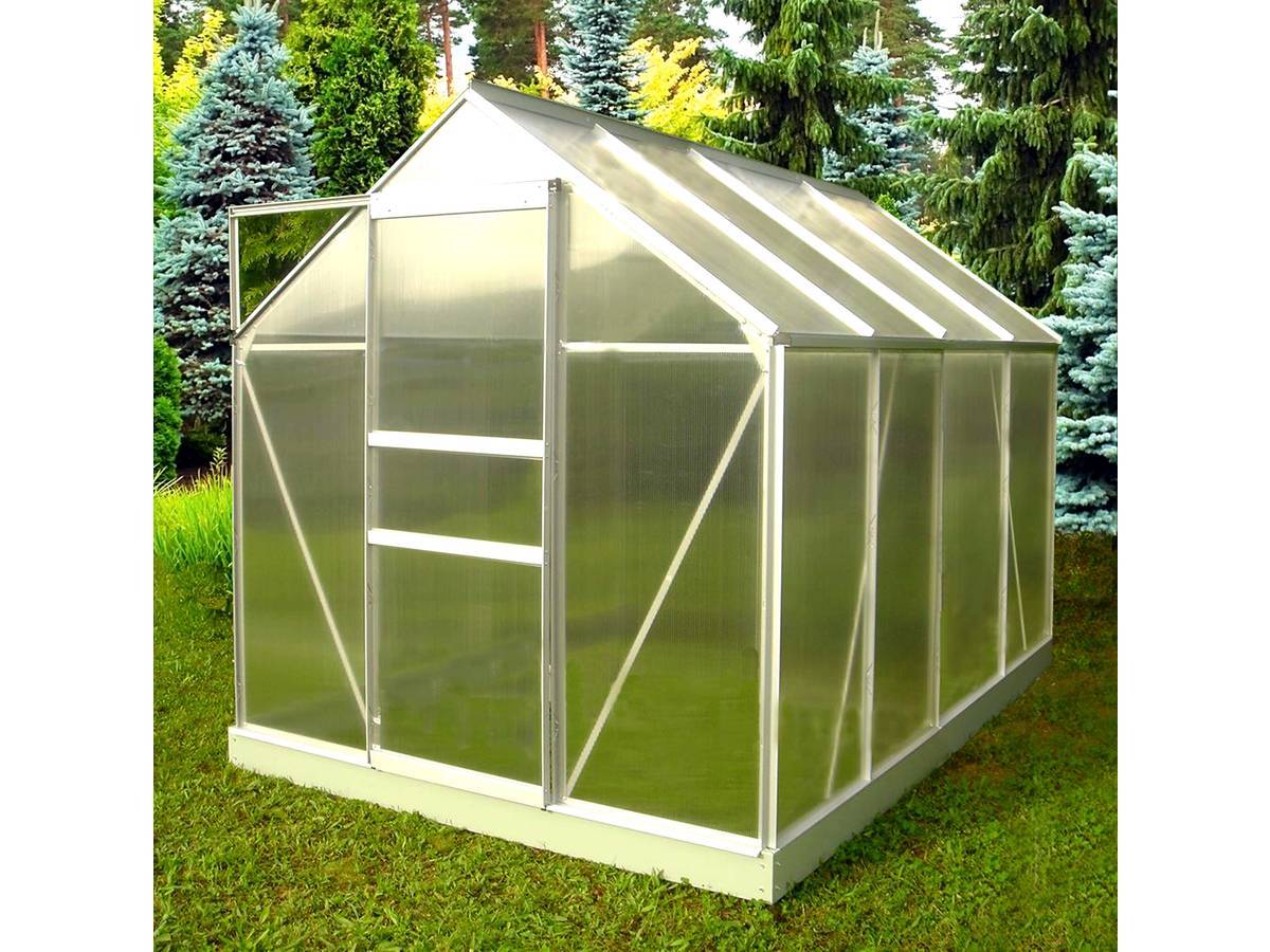Serre Jardin Polycarbonate "diamant 86" + Base - 4,75m² -habitat Et Jardin - Image 2