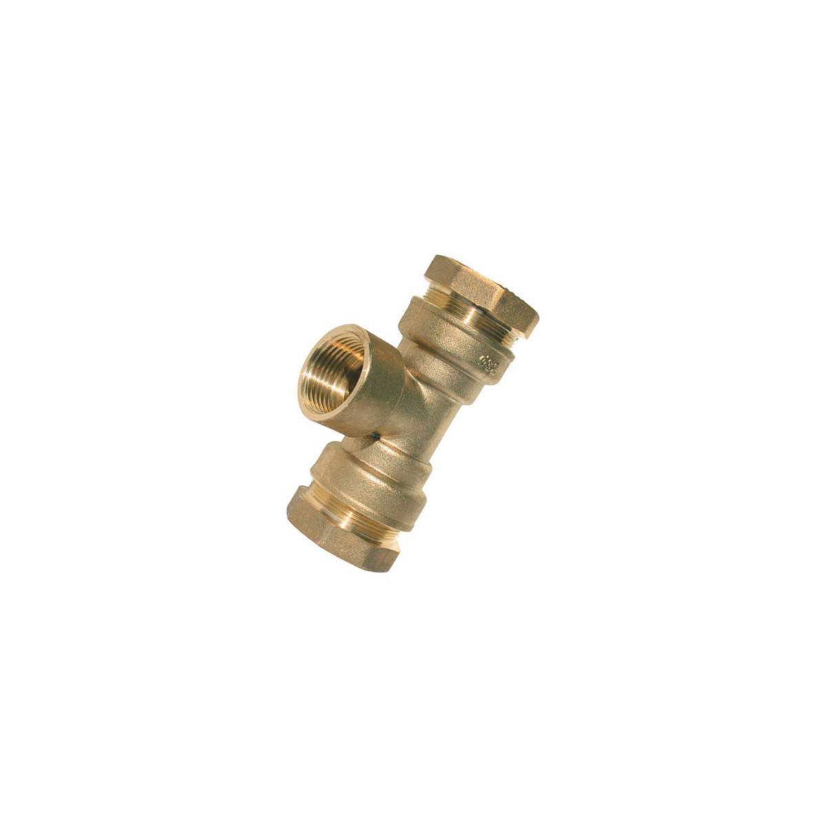 Codital - Té de Dérivation Laiton CW617N Taraudé | Raccordement PE Eau Potable - Ø A: 40mm | Ø B: 1'' - Image 3