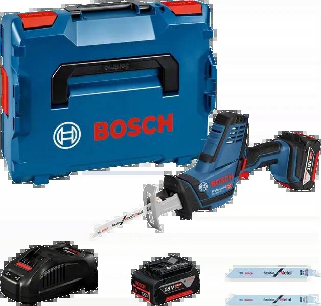 Bosch - Scie sabre BOSCH GSA 18 V-Li C - Avec 2 batteries 5.0 Ah, chargeur, coffret + 3 lames de scie - 06016A5002 - Image 1