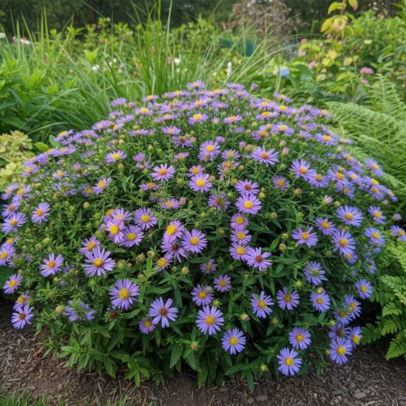 Aster odorant October Skies à fleurs Bleue/ - feuillage Caduc - Godet - 5/20 cm