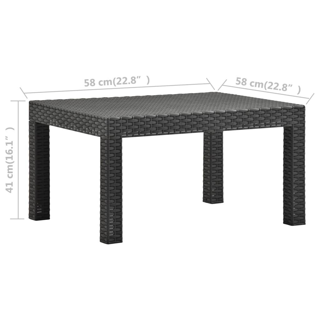 Petit Salon de Jardin 2pcs Polypropylène pour Balcon Anthracite – ComfortXL Outdoor Living - Image 9