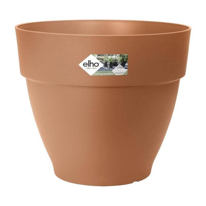 Elho - Pot De Fleurs Rond Vibia - Plastique Réservoir - ø35 - Anthracite - Image 1