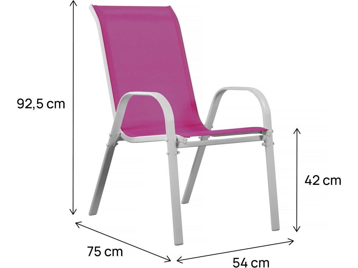 Habitat Et Jardin - Fauteuil Jardin Textilène "cordoba" - Phoenix - Rose - Lot De 2 -habitat Et Jardin - Image 3