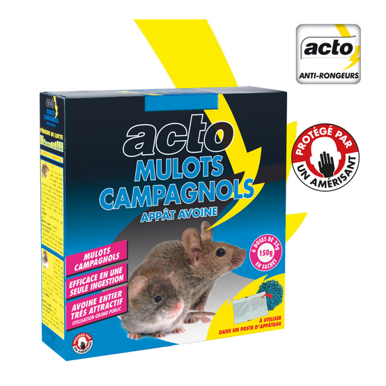ACTO Mulots & Campagnols - Appât Avoine en Lot de 2 - Image 2