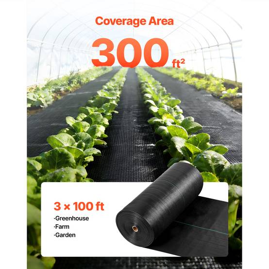 SucceBuy Toile de Paillage Bâche Anti Mauvaise Herbe Géotextile 0,9x30,5 m 168 g/m² - Image 3