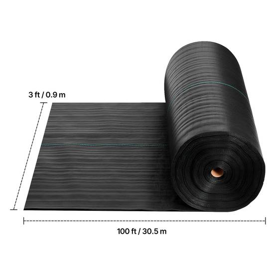 SucceBuy Toile de Paillage Bâche Anti Mauvaise Herbe Géotextile 0,9x30,5 m 168 g/m² - Image 8