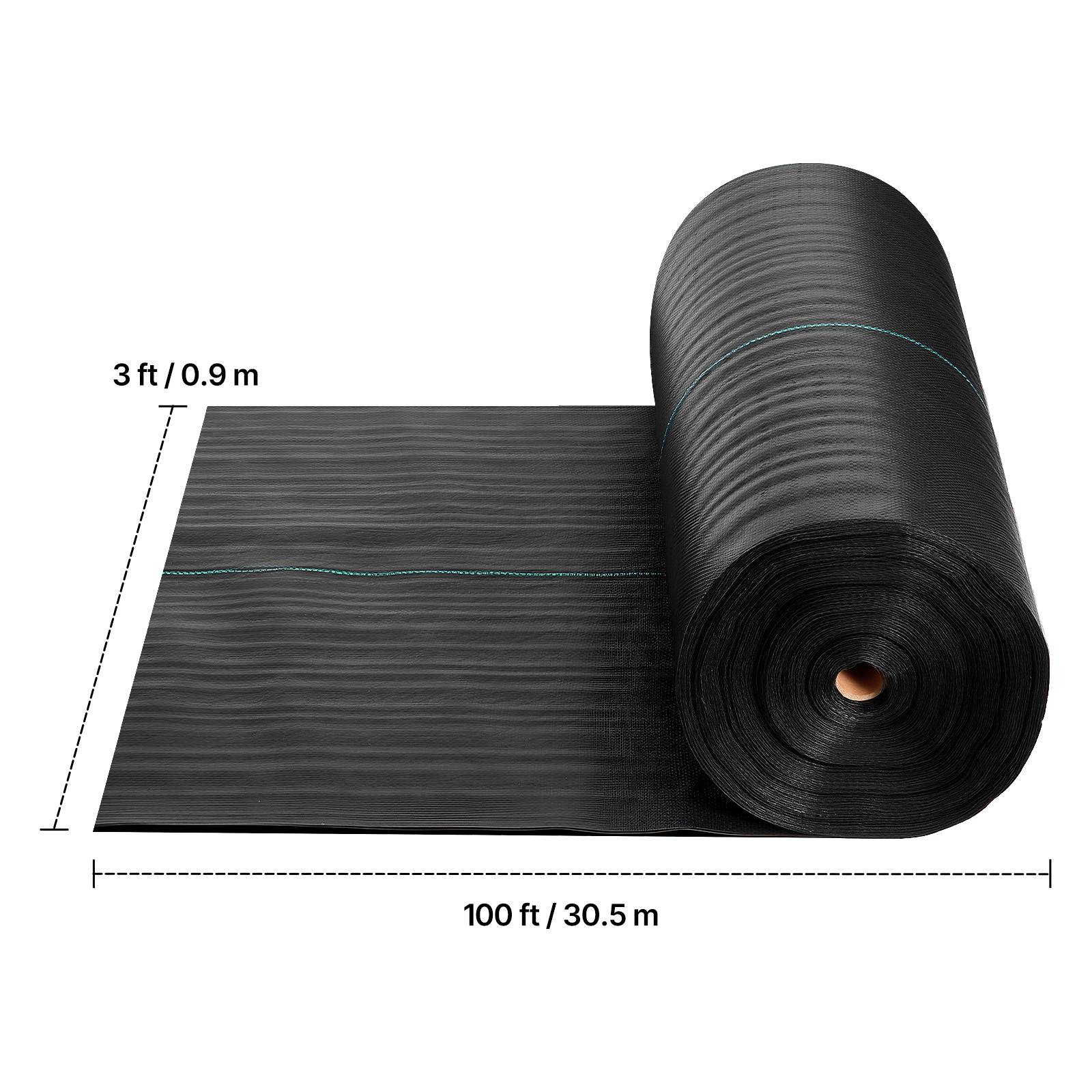 SucceBuy Toile de Paillage Bâche Anti Mauvaise Herbe Géotextile 0,9x30,5 m 168 g/m² - Image 8