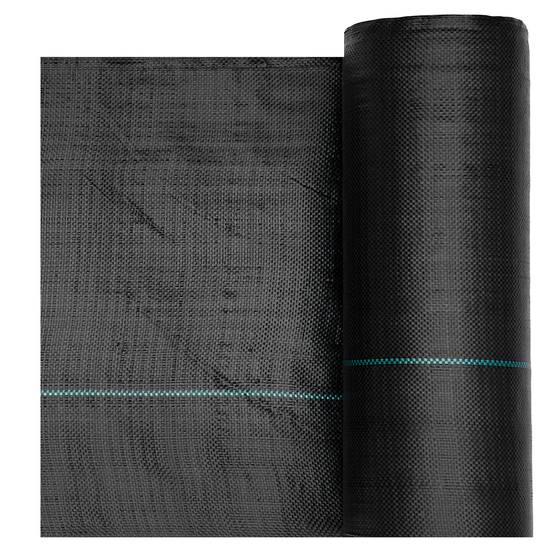 SucceBuy Toile de Paillage Bâche Anti Mauvaise Herbe Géotextile 0,9x30,5 m 168 g/m² - Image 1