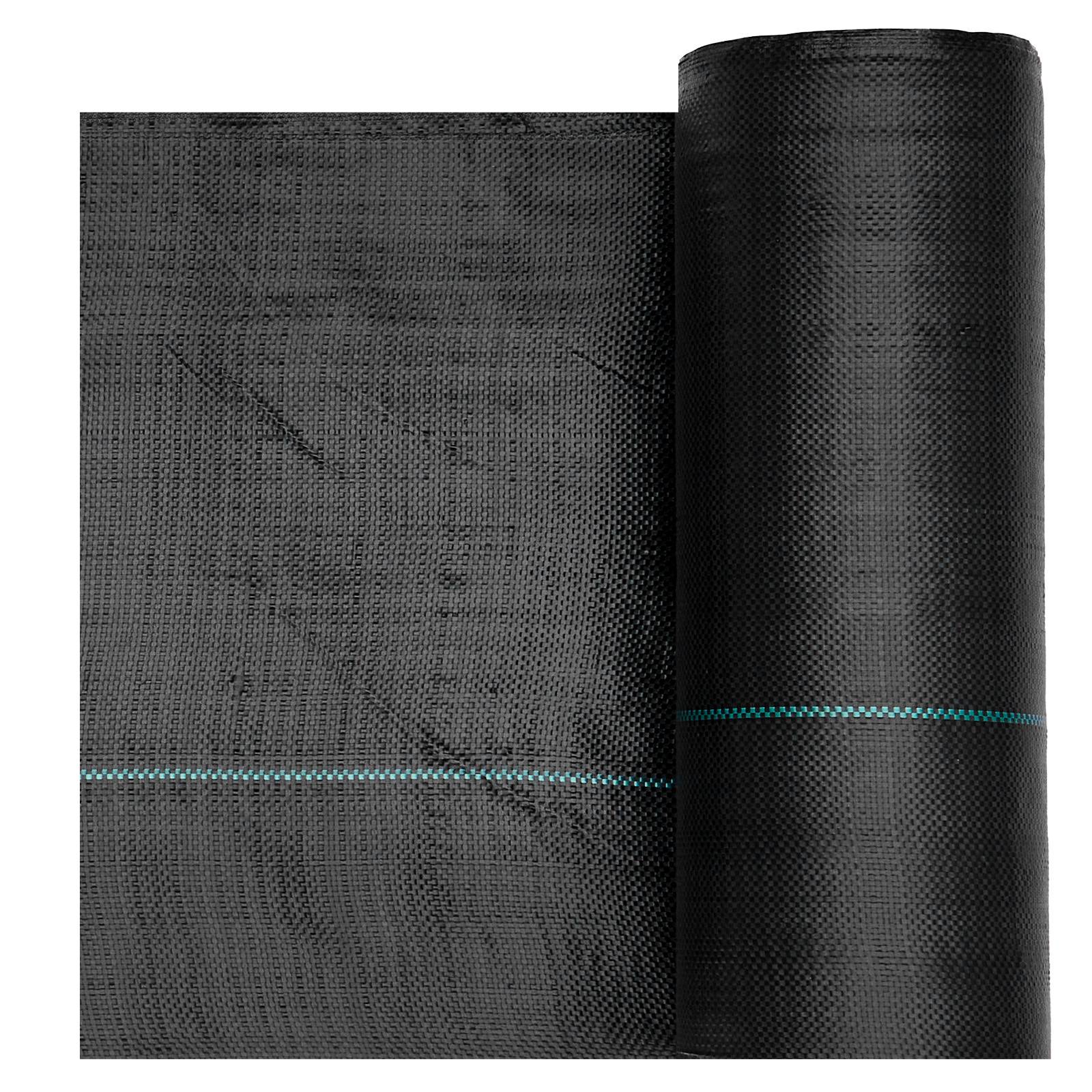 SucceBuy Toile de Paillage Bâche Anti Mauvaise Herbe Géotextile 0,9x30,5 m 168 g/m² - Image 1