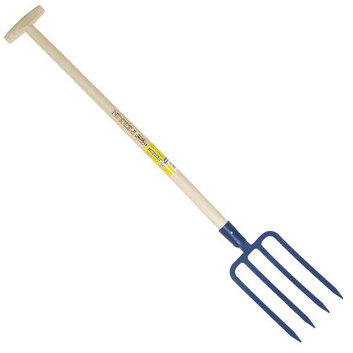 Outils Perrin - Fourche à bêcher douille 4 dents 29 cm manche béquille Outils Perrin