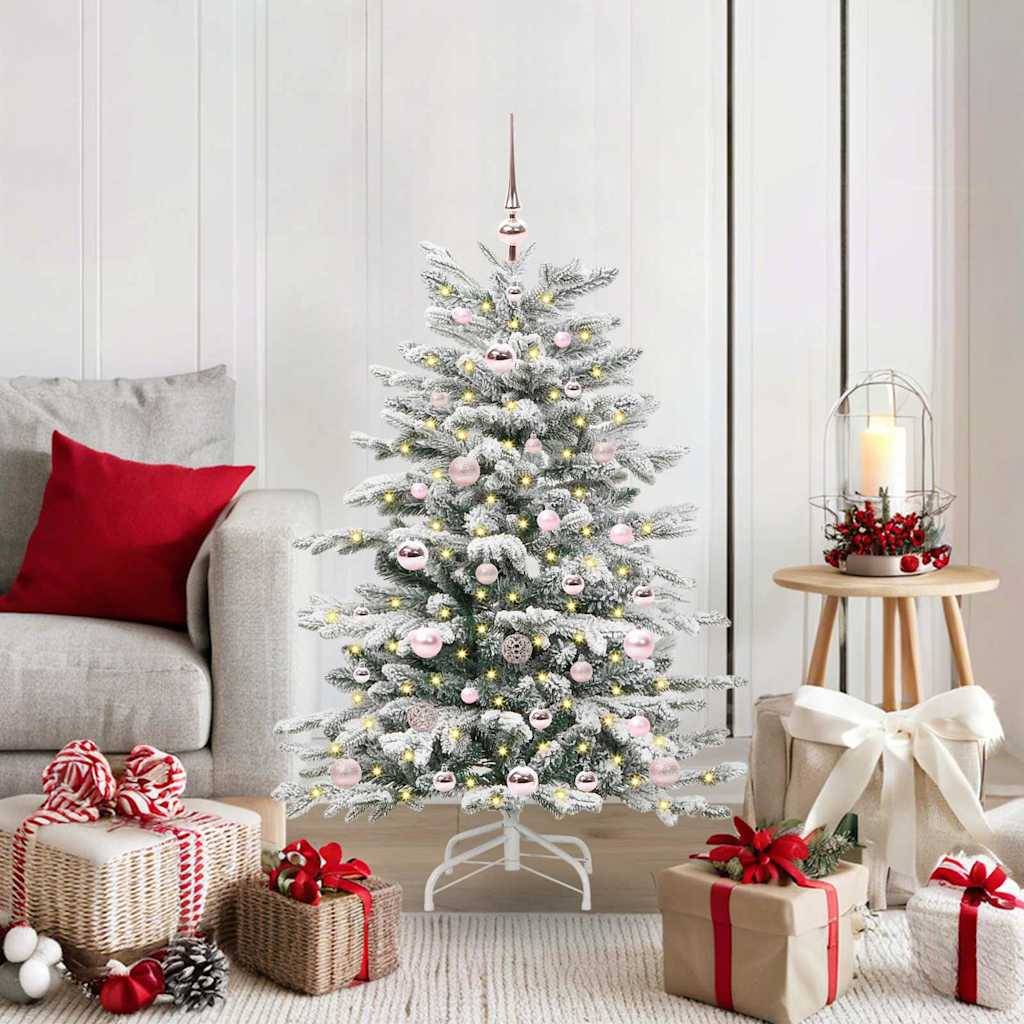 ComfortXL - Petit Sapin de Noël Blanc Lumineux 1.20m, Pré-décoré avec 61 Pièces & LED – ComfortXL Outdoor Living - Image 1