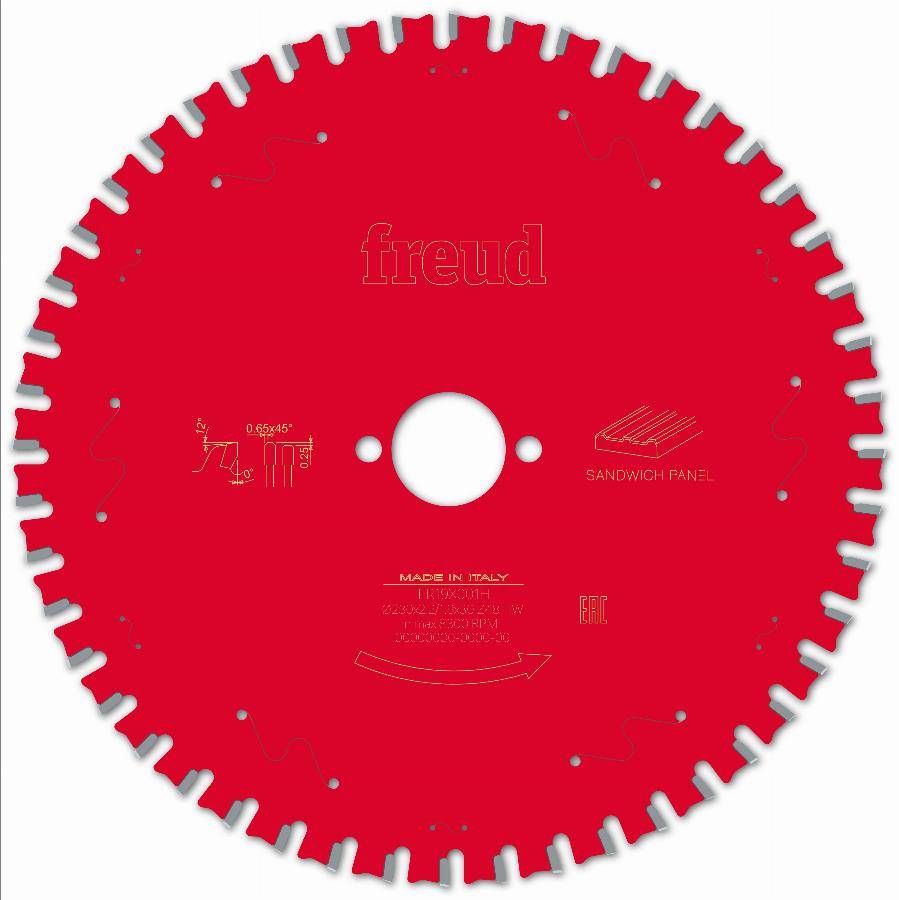 Lame pour scie circulaire portative FREUD - Ø230 2,2/1,8 AL30 Z48 TPB 0° - F03FS09856 -FR19X001H - Image 2