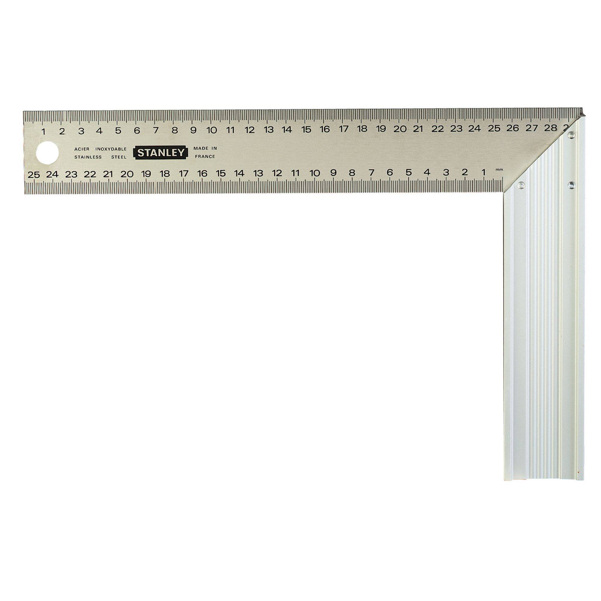stanley - Equerre Menuisier - Graduation Recto-Verso Classe II - 250 mm - Acier Inoxydable - STANLEY, 1-45-685 - Image 1