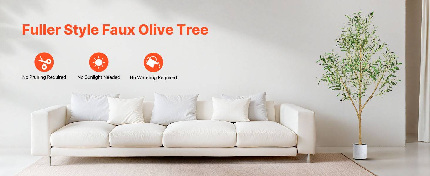 VEVOR Arbre Artificiel Plante Artificielle Faux Olivier 1,5 m Déco d'Intérieur - Image 9