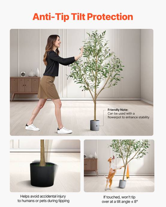 VEVOR Arbre Artificiel Plante Artificielle Faux Olivier 1,5 m Déco d'Intérieur - Image 5