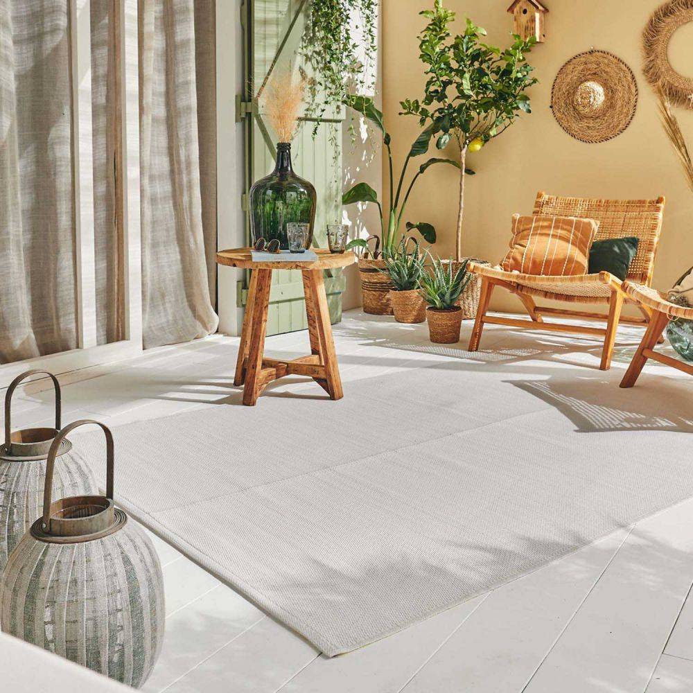Jardindeco - Tapis extérieur en polypropylène Spargi 1747 blanc 150 x 220 cm - Image 2