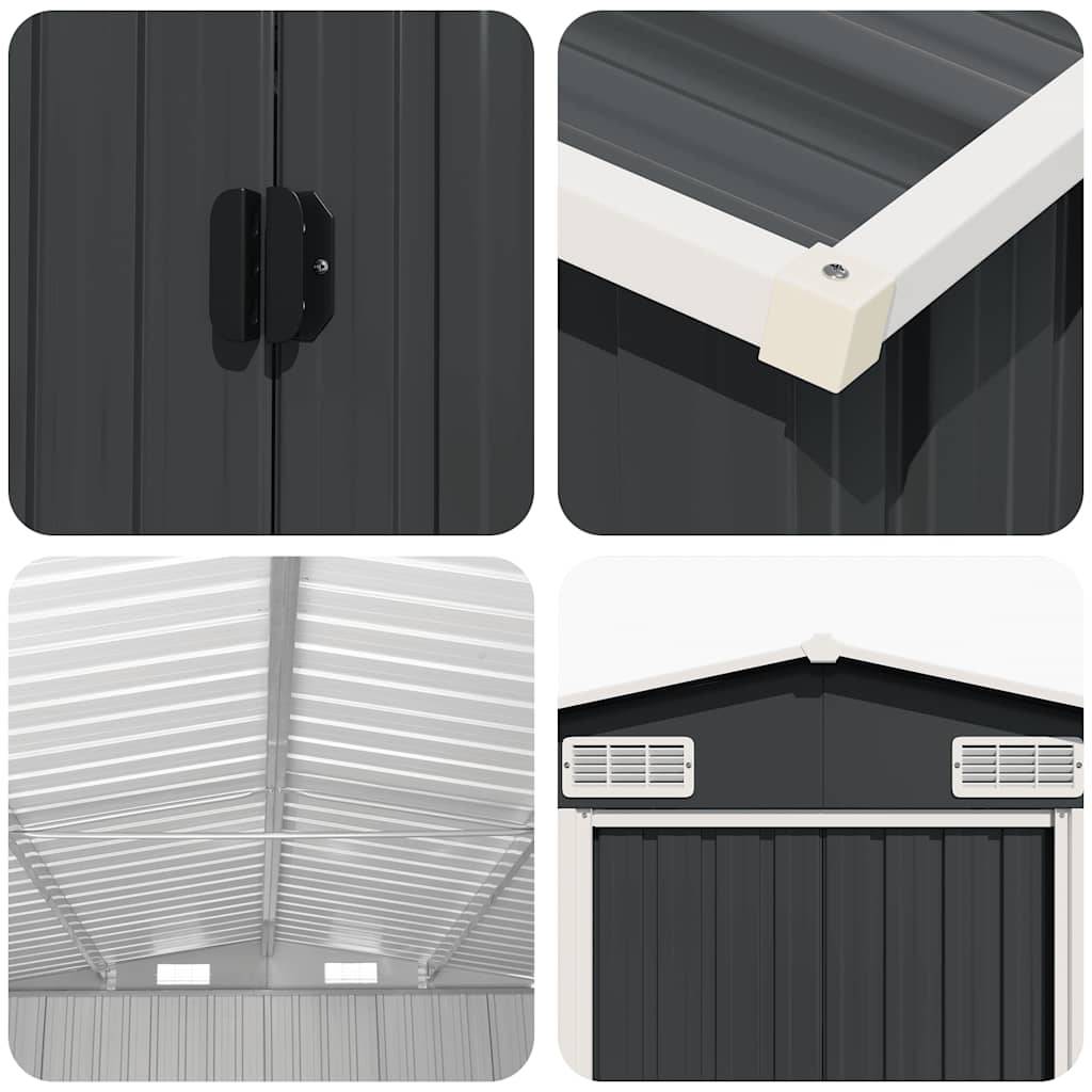 Vidaxl - Abri de jardin Anthracite 257x990x181 cm Acier galvanisé vidaXL 47038 - Image 4