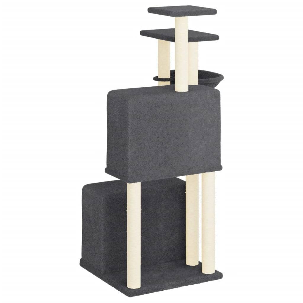 Vidaxl - Arbre à chat avec griffoirs en sisal gris foncé 122 cm vidaXL 172054 - Image 6