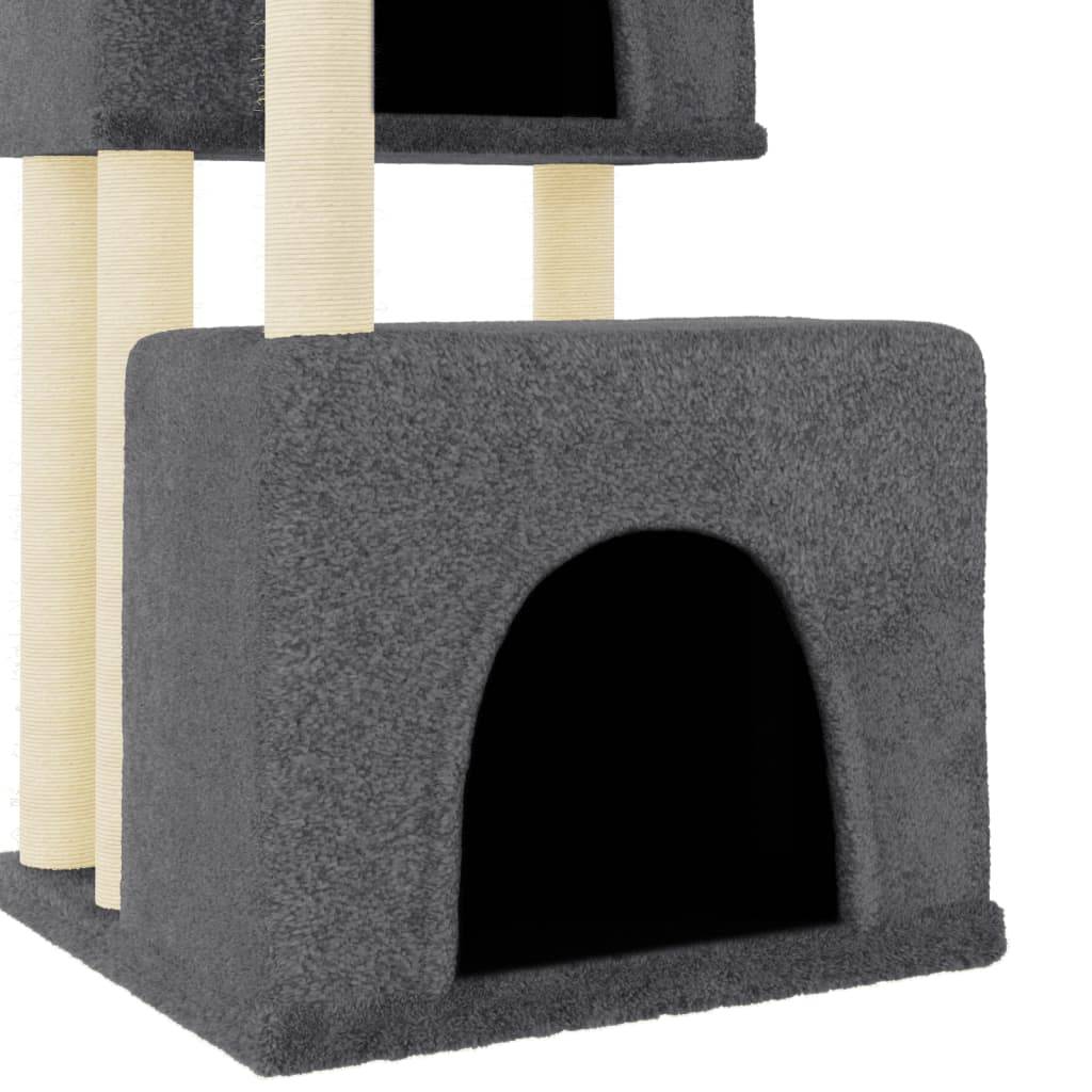 Vidaxl - Arbre à chat avec griffoirs en sisal gris foncé 122 cm vidaXL 172054 - Image 4