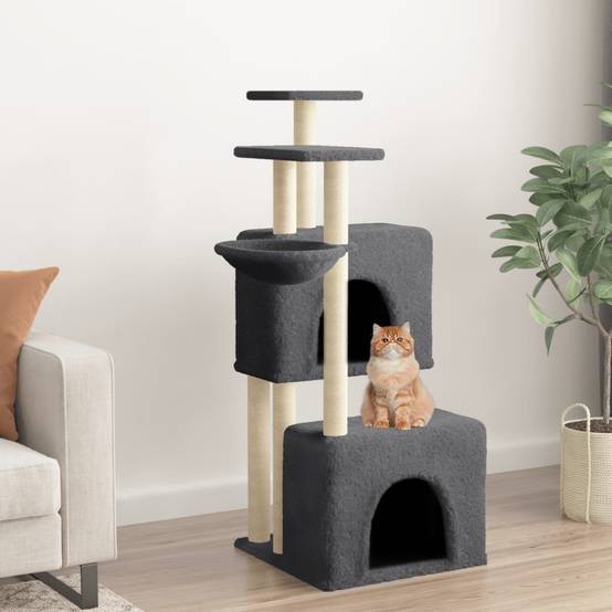 Vidaxl - Arbre à chat avec griffoirs en sisal gris foncé 122 cm vidaXL 172054 - Image 1