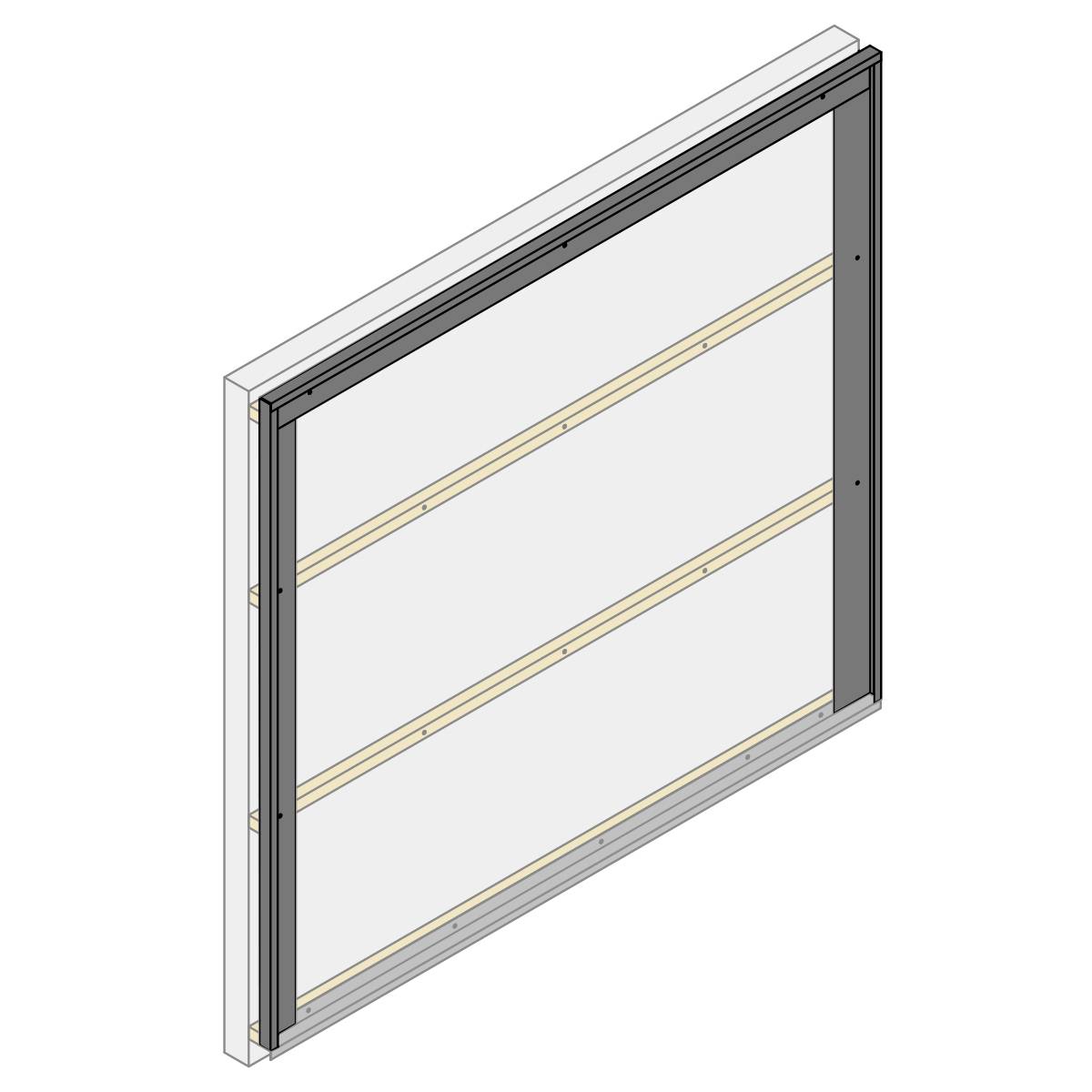 Accessoire universel L1150 mm MY METAL FACTORY pour parement tasseau 20x20 - 23 - Image 2