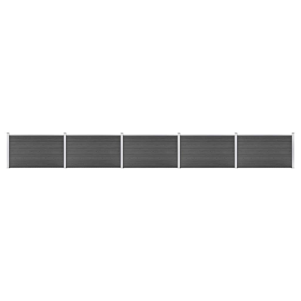 PANGIVO - Panneau de clôture WPC noir 872 x 105 cm - PANGIVO - Image 1