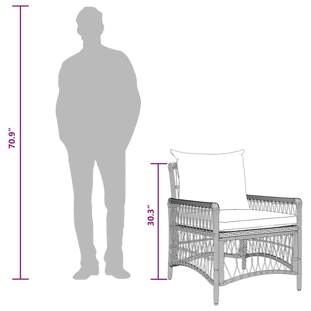 Vidaxl - Chaise de jardin Beige polyrotin vidaXL 42006221 - Image 8