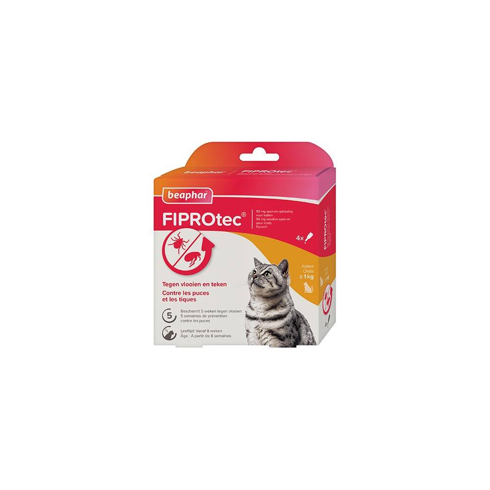FIPROTEC 50 MG CHAT - BEAPHAR 1 pipette - Image 1