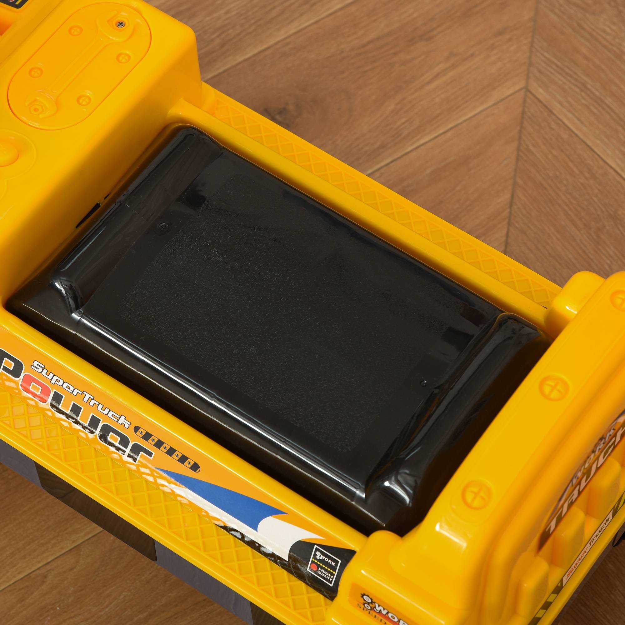 Porteur Enfant tractopelle 2-3 Ans Pelleteuse articulée avec Pince Incluse Effets sonores Lumineux PP Jaune - Image 10