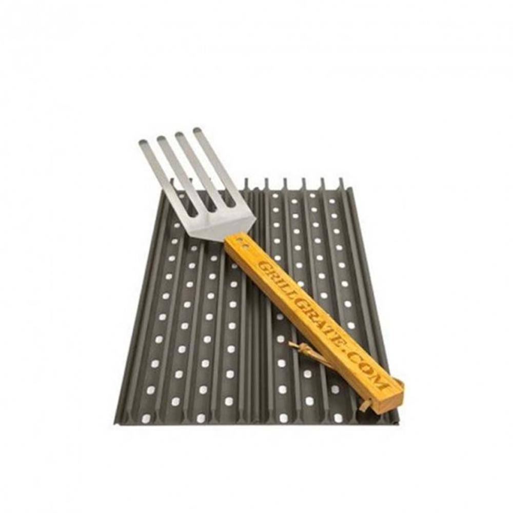Grille de cuisson barbecue charbon Grill Grate 47 x 13.34 (x2) aluminium - Image 1