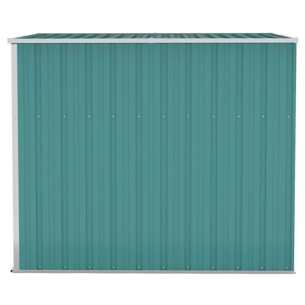 Helloshop26 - Abri de jardin cabane cabanon maison de stockage remise extérieur hangar outils robuste mural 118 x 194 x 178 cm acier galvanisé vert - Image 3