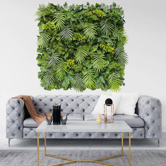 Mur vegetal artificiel Exotik plaque de 1mx1m décoration tropicale - Image 3
