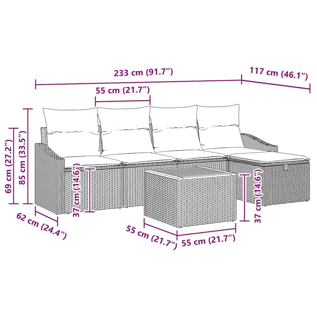 ComfortXL - Canapé d'extérieur 6 pièces avec rangement et table de jardin Beige – ComfortXL Outdoor Living - Image 8