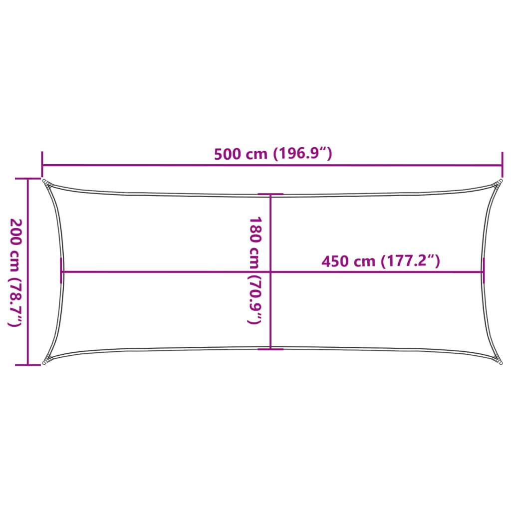 PANGIVO - Voile d'ombrage PEHD sable 500 x 200 cm - PANGIVO - Image 9