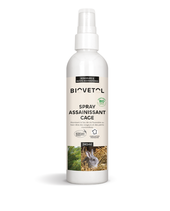 Biovetol - Spray assainissant cage Bio rongeurs - 240 ml - Image 1