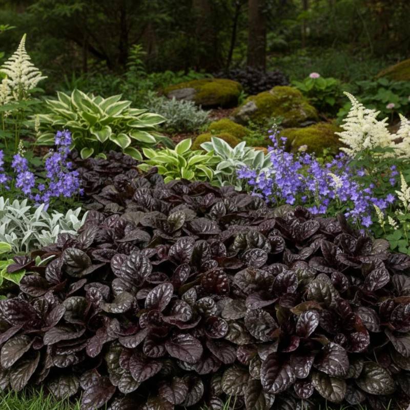 Bugle rampante Elmblüt, Ajuga à fleurs Violette/Bleue - feuillage Persistant - Godet - 5/20 cm - Image 1