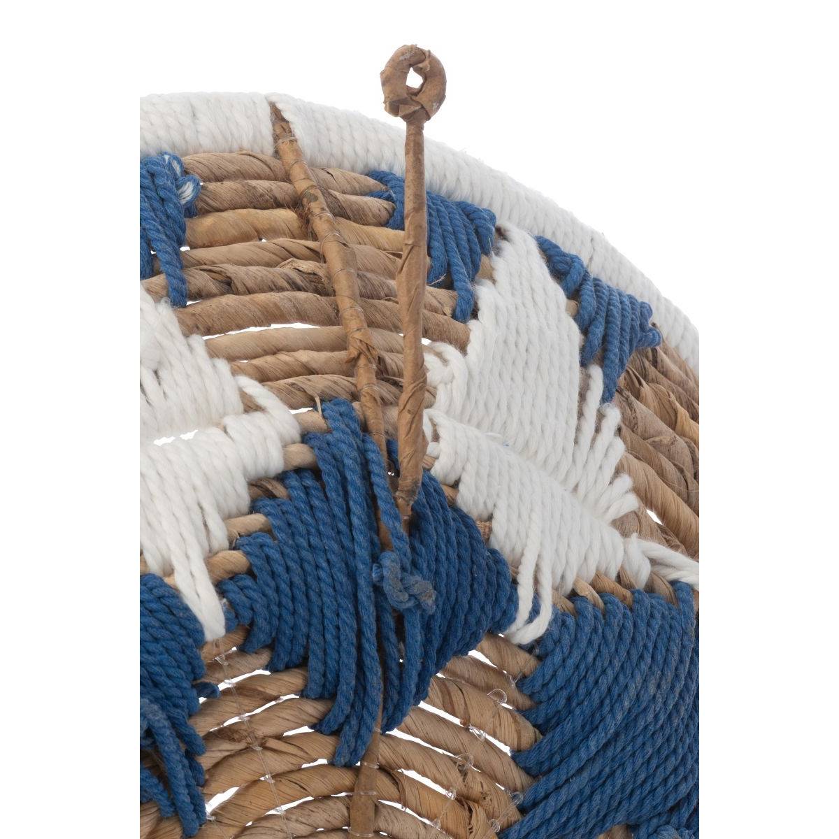 J-Line - Lot de 3 Déco Murales "Branche Bananier" 76cm Bleu Foncé - Image 2