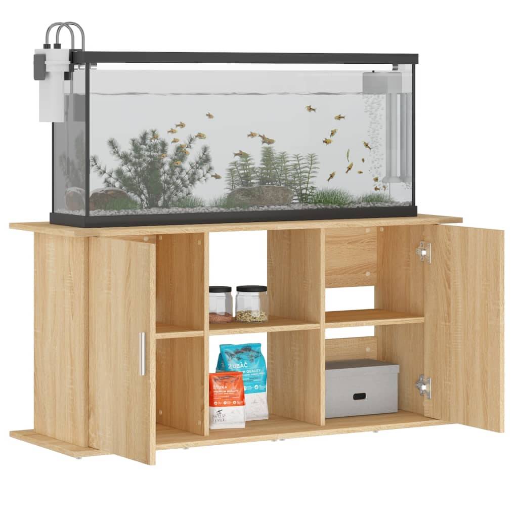 Grand Meuble Aquarium Bois d'ingénierie Style Naturel Chêne Sonoma 121 cm - ComfortXL Outdoor Living - Image 4