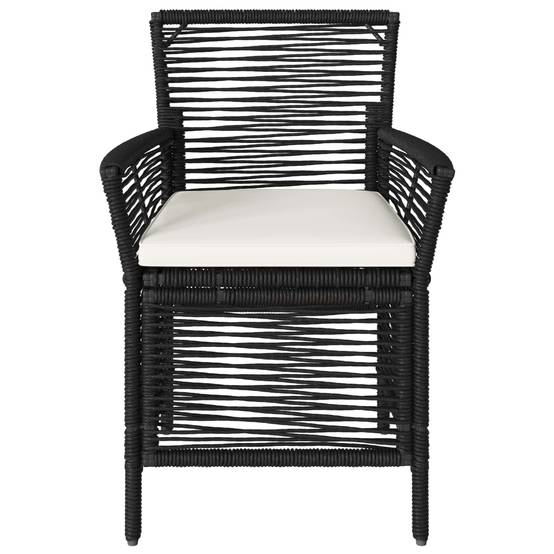 Chaises de jardin polyrotin noir et crème 61 x 58 x 83 cm - PANGIVO - Image 5
