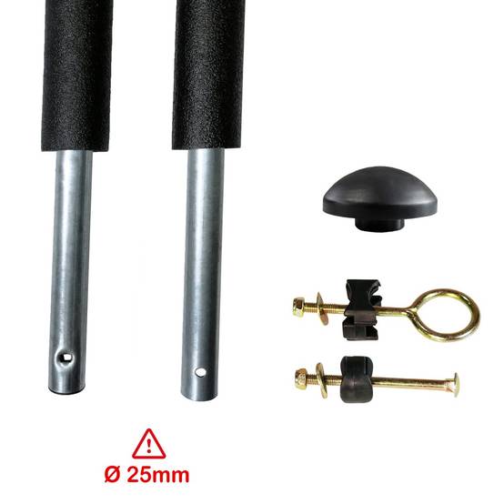 Kangui - Lot de 8 poteaux Ø25 mm trampoline toutes marques mousse, visserie, capuchon Kangui - Image 2