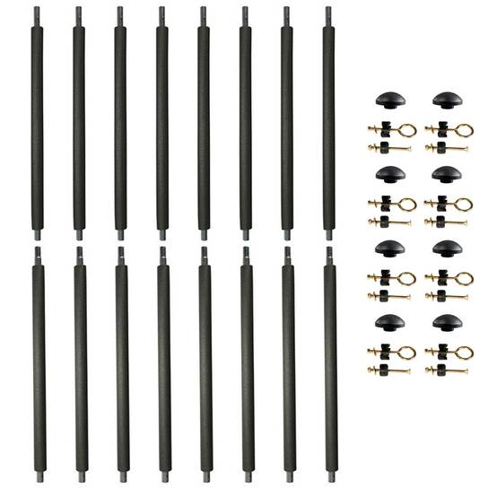 Kangui - Lot de 8 poteaux Ø25 mm trampoline toutes marques mousse, visserie, capuchon Kangui - Image 1